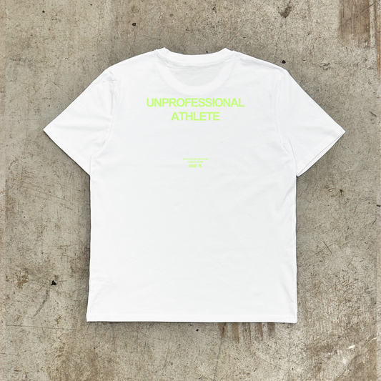 'UNPROFESSIONAL ATHLETE' GREEN - WHITE TEE