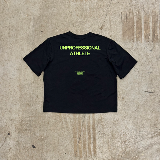 'UNPROFESSIONAL ATHLETE' GREEN PERFORMANCE CROP - BLACK