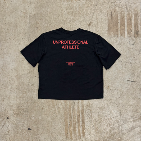 'UNPROFESSIONAL ATHLETE' PERFORMANCE CROP - BLACK