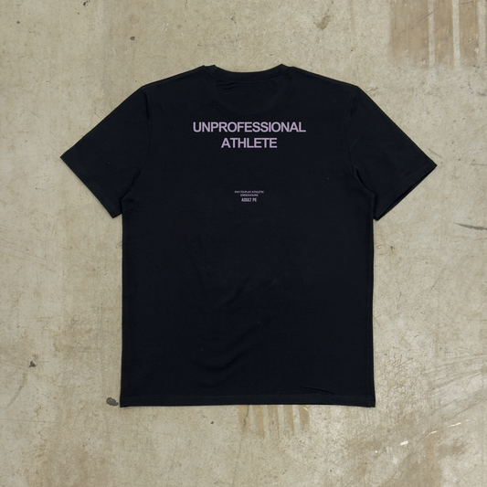 'UNPROFESSIONAL ATHLETE' PURPLE - BLACK TEE