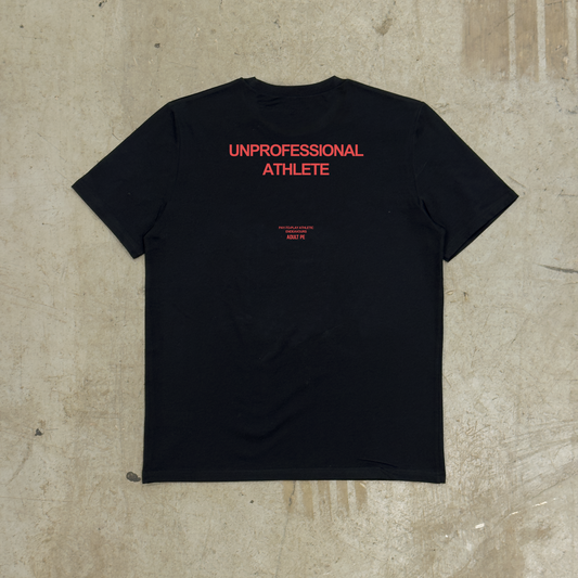'UNPROFESSIONAL ATHLETE' Classic Black Tee - Mens