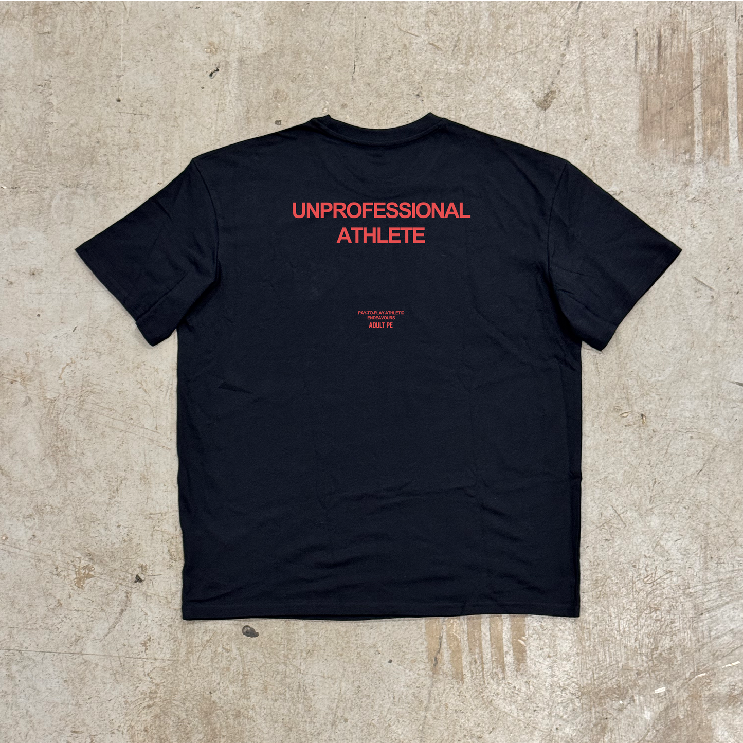 'UNPROFESSIONAL ATHLETE' Black Oversized Tee - Womens