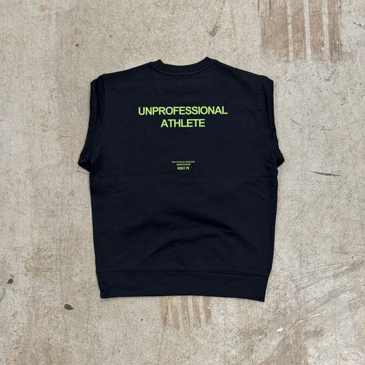 'UNPROFESSIONAL ATHLETE' GREEN HEAVYWEIGHT SWEATSHIRT - BLACK