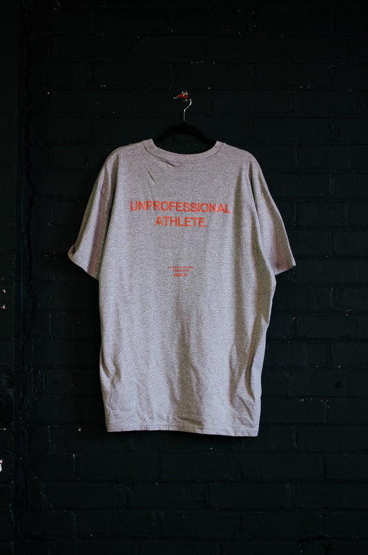 'UNPROFESSIONAL ATHLETE' OVERSIZED TEE - GREY