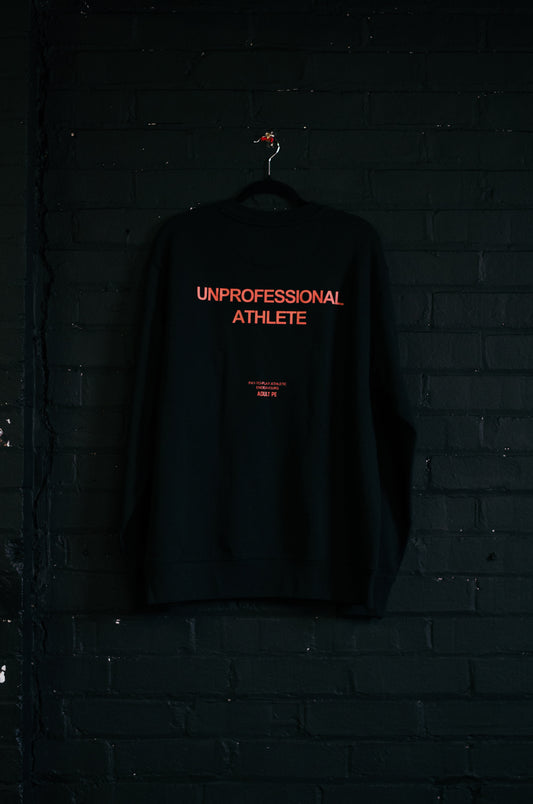 'UNPROFESSIONAL ATHLETE' HEAVYWEIGHT SWEATSHIRT - BLACK